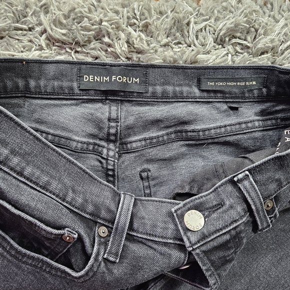Denim Forum The Yoko High Rise Faded Black High-Rise Jeans - Picture 4 of 6